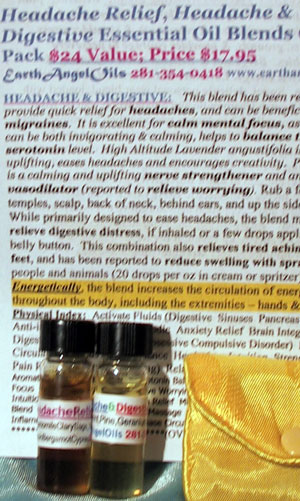 Headache Relief/Chakra Pack in Giftbag